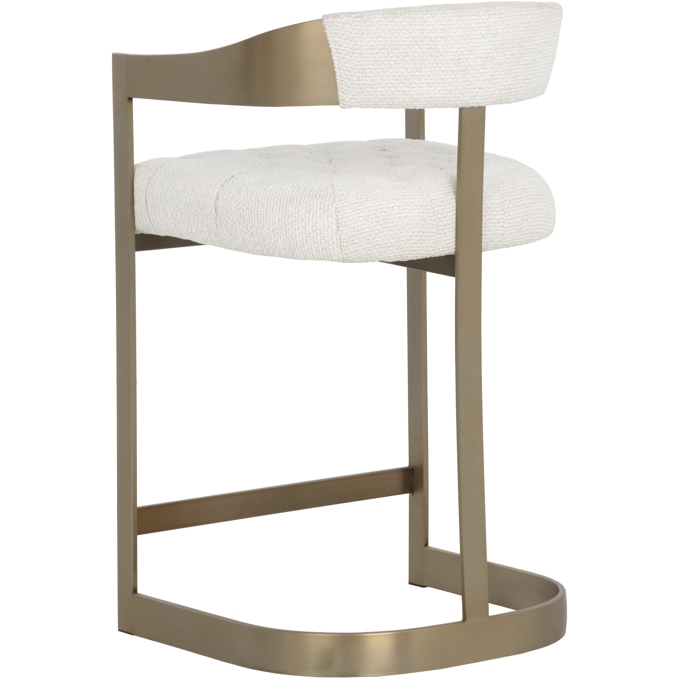 Beaumont 35.25 inch Antique Brass / Rhea Light Barley Counter Stool